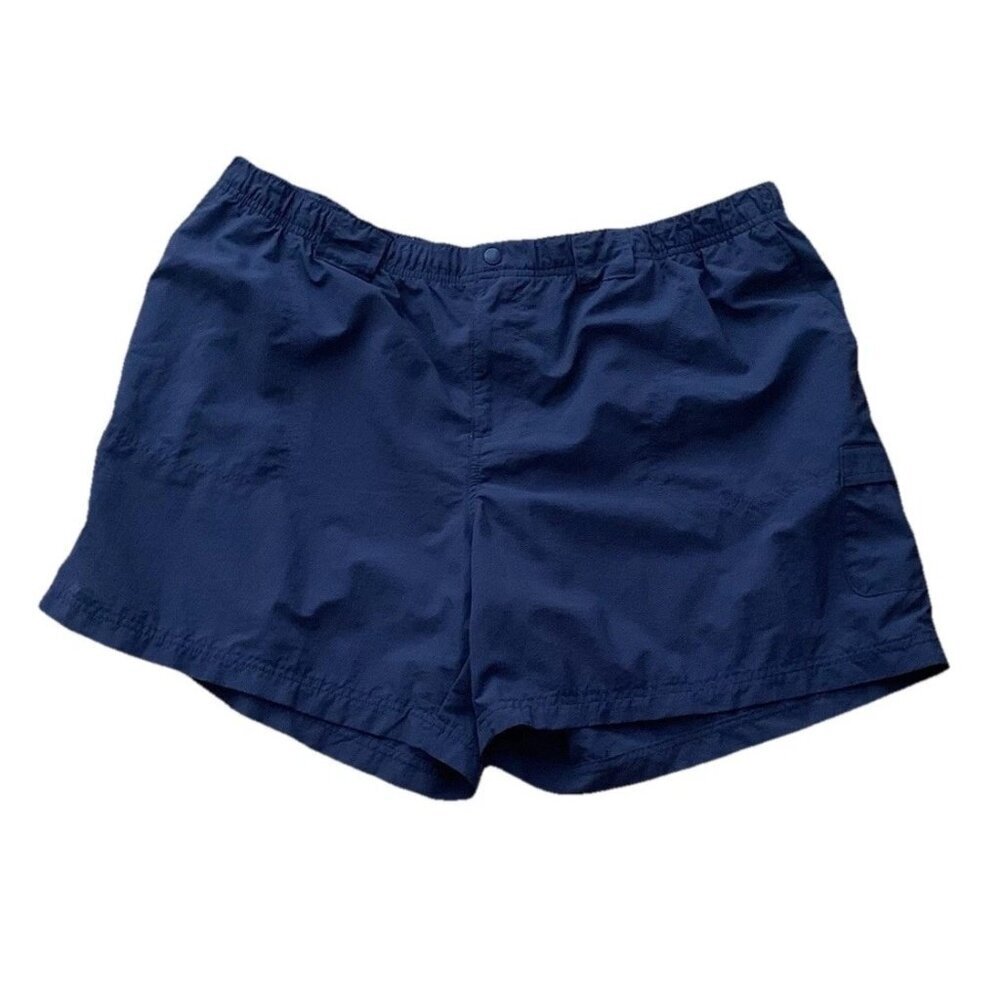 Columbia Sandy River Shorts Women's XXL Blue 6” Pockets Belt Loops Nylon